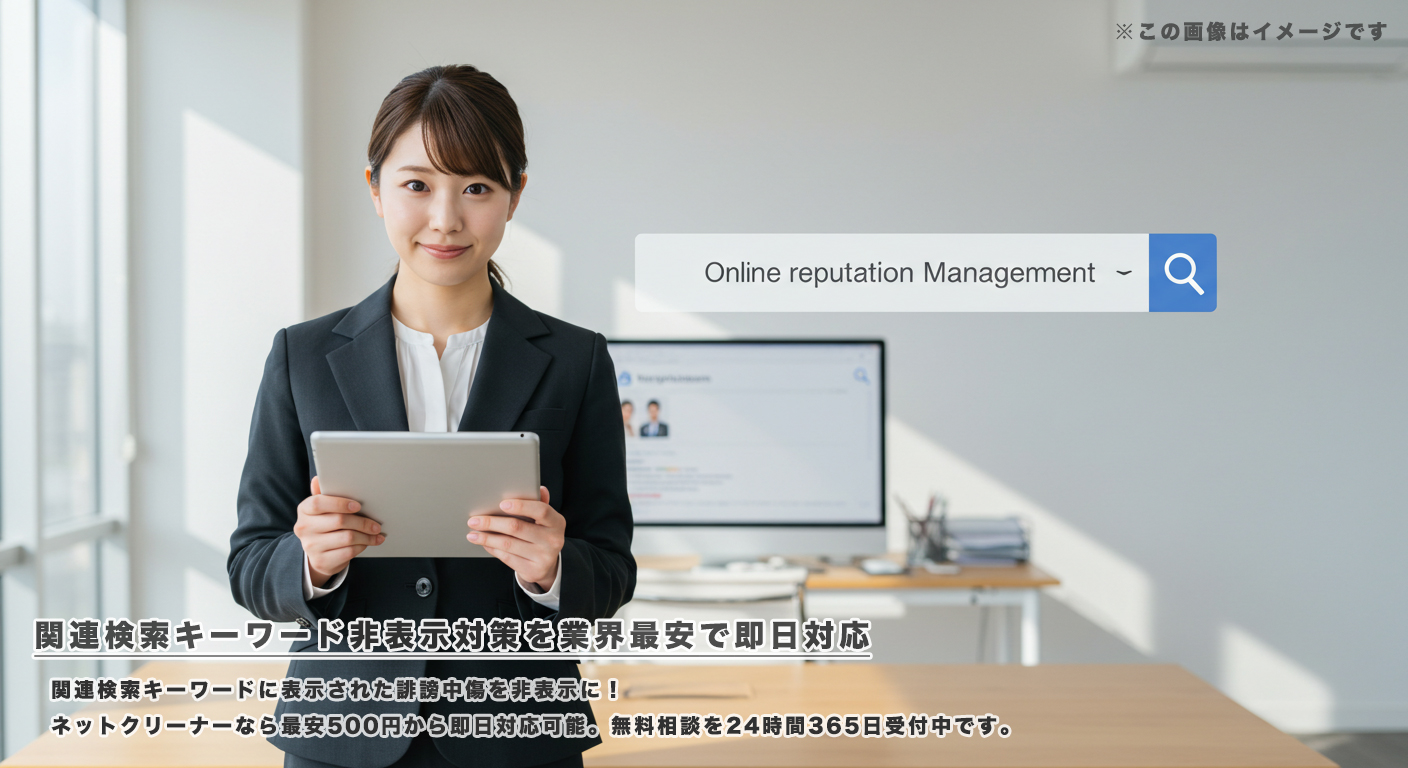 関連検索キーワード非表示対策を業界最安で即日対応