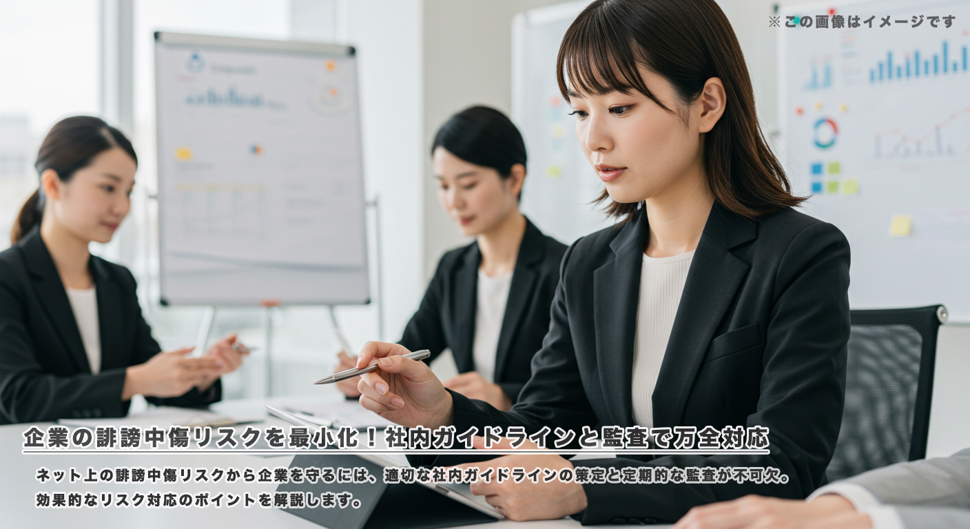 企業の誹謗中傷リスクを最小化！社内ガイドラインと監査で万全対応